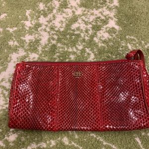 DVF red leather purse
